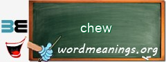 WordMeaning blackboard for chew